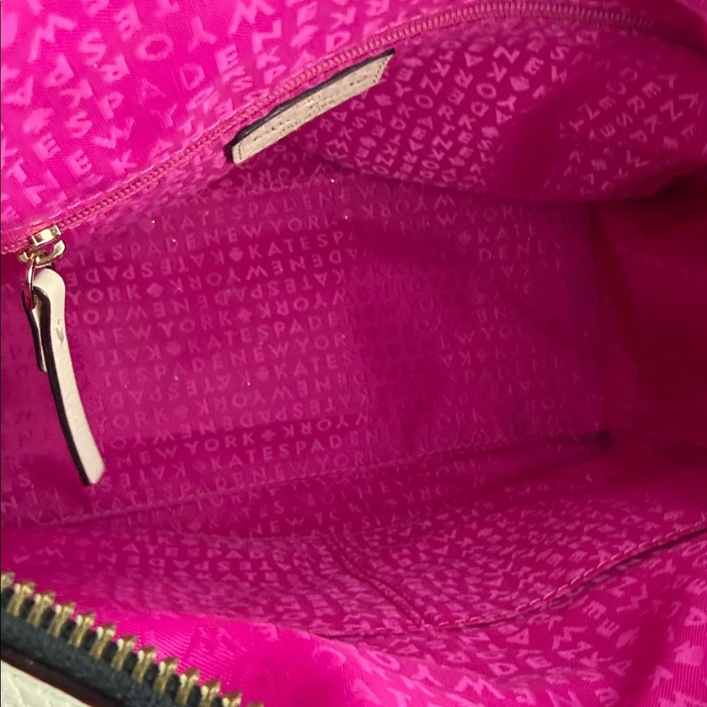 Kate Spade Kaiya Alice Black and White Leather‎ Satchel Bag